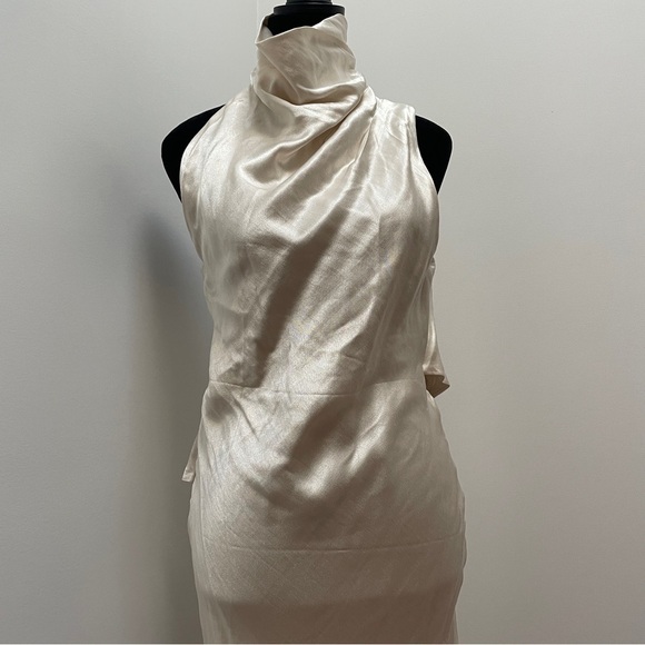NEW! Dissh- Aisle Pearl Backless Midi Dress Size 8 Sleeveless Turtleneck - Picture 11 of 14